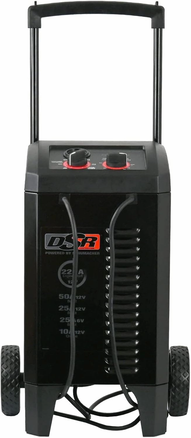 Schumacher Electric DSR ProSeries 6V/12V Manual Battery Charger & Engine Starter - 225A Heavy Duty Engine Starter - Truck, SUV & Large Battery Compatible - Color-Coded Clamps - DSR139