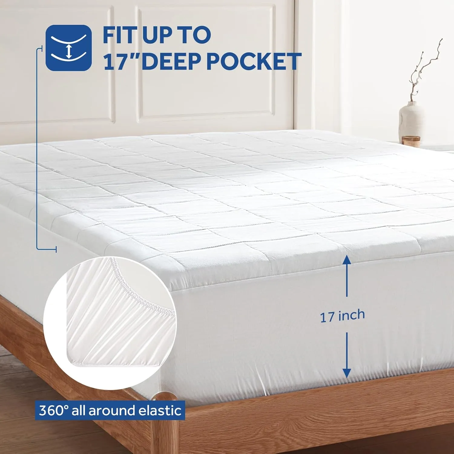 Sealy Electric Mattress Pad Cal King Size, 10 Heating Settings Heated Mattress Pad, Bed Warmer with Dual Controller & Auto Off 1-12 Hours, Fit Up to 17 Inch, Machine Washable, 72"x84"