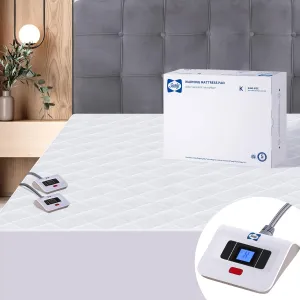 Sealy Heated Mattress Pad King Size 78x80 Inch | Luxury Quilted Waterproof Electric Mattress Cover with 10 Heat Setting Dual Controller & 1-12 Hours Auto Shut Off | Fit Up to 17" Deep Pocket