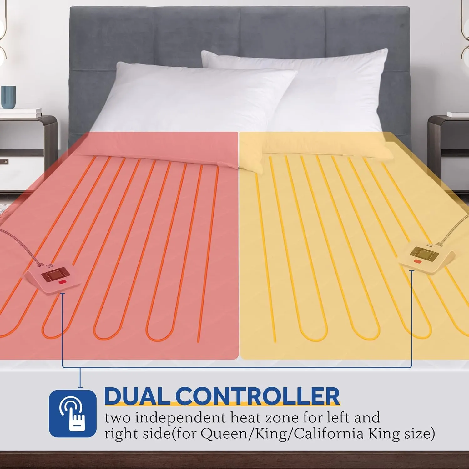Sealy Heated Mattress Pad King Size 78x80 Inch | Luxury Quilted Waterproof Electric Mattress Cover with 10 Heat Setting Dual Controller & 1-12 Hours Auto Shut Off | Fit Up to 17" Deep Pocket