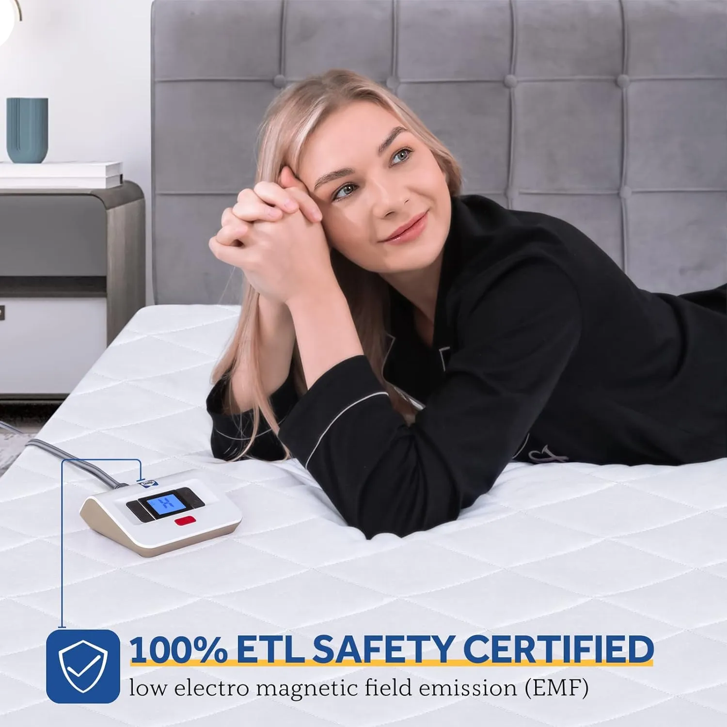 Sealy Heated Mattress Pad Twin Size 39x75 Inch | Luxury Quilted Waterproof Electric Mattress Cover with 10 Heat Setting Controller & 1-12 Hours Auto Shut Off | Fit Up to 15" Deep Pocket