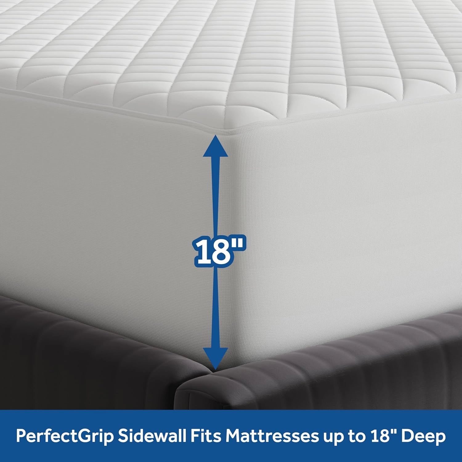Sealy Luxury Cotton Top Fitted Mattress Pad, Twin, White