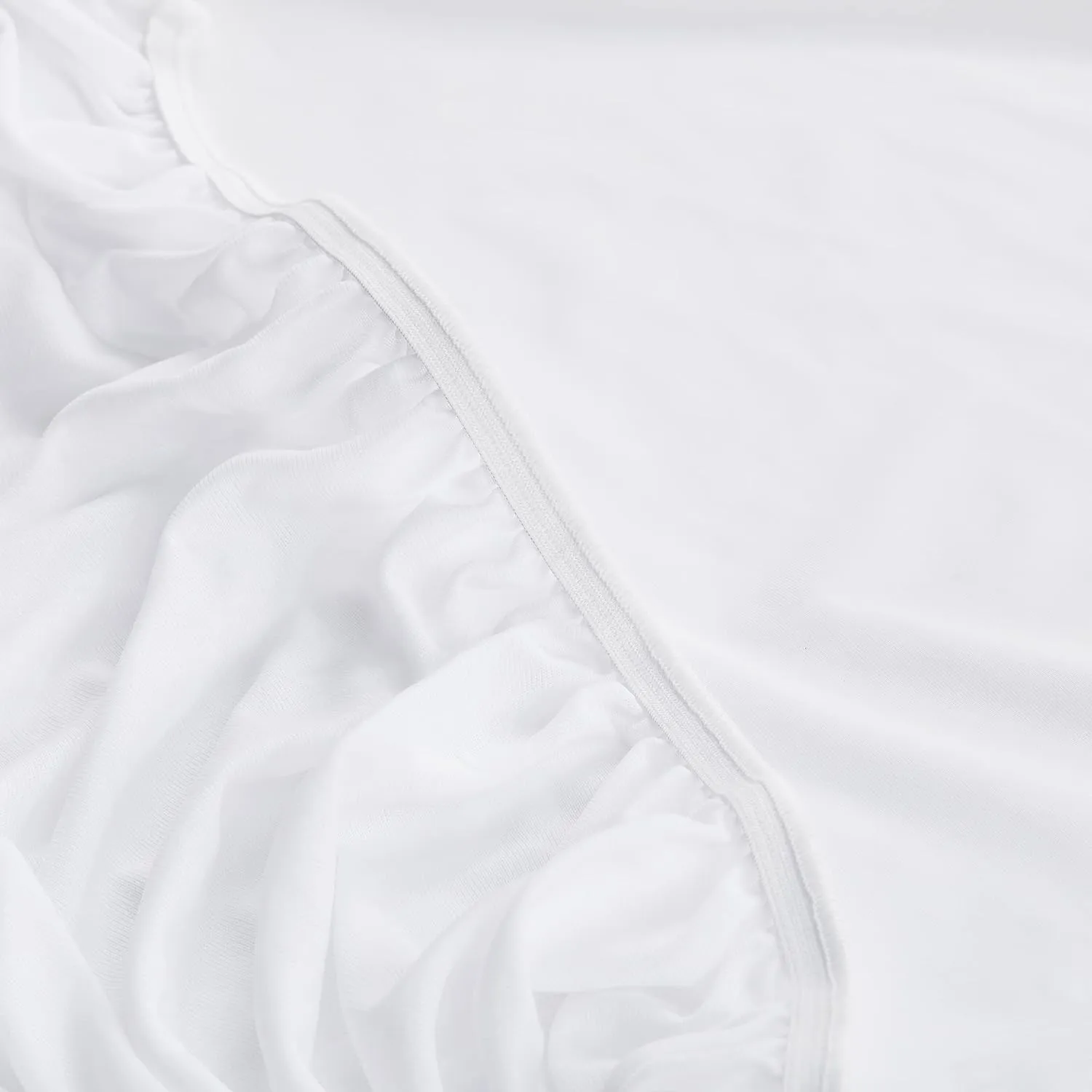 Serta Power Chill Queen Size Waterproof Mattress Cover, Soft and Breathable Cooling Mattress Protector, 15" Elastic Deep Pocket for Secure Fit, White