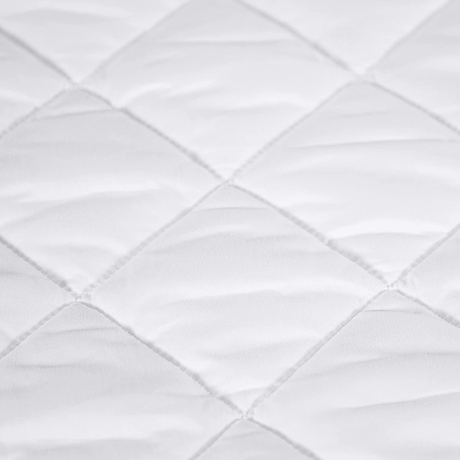 SERTA Power Clean Triple Action Quilted Soft Waterproof Mattress Pad Protector, Moisture Wicking Protection with 15" Deep Pocket, Full, White