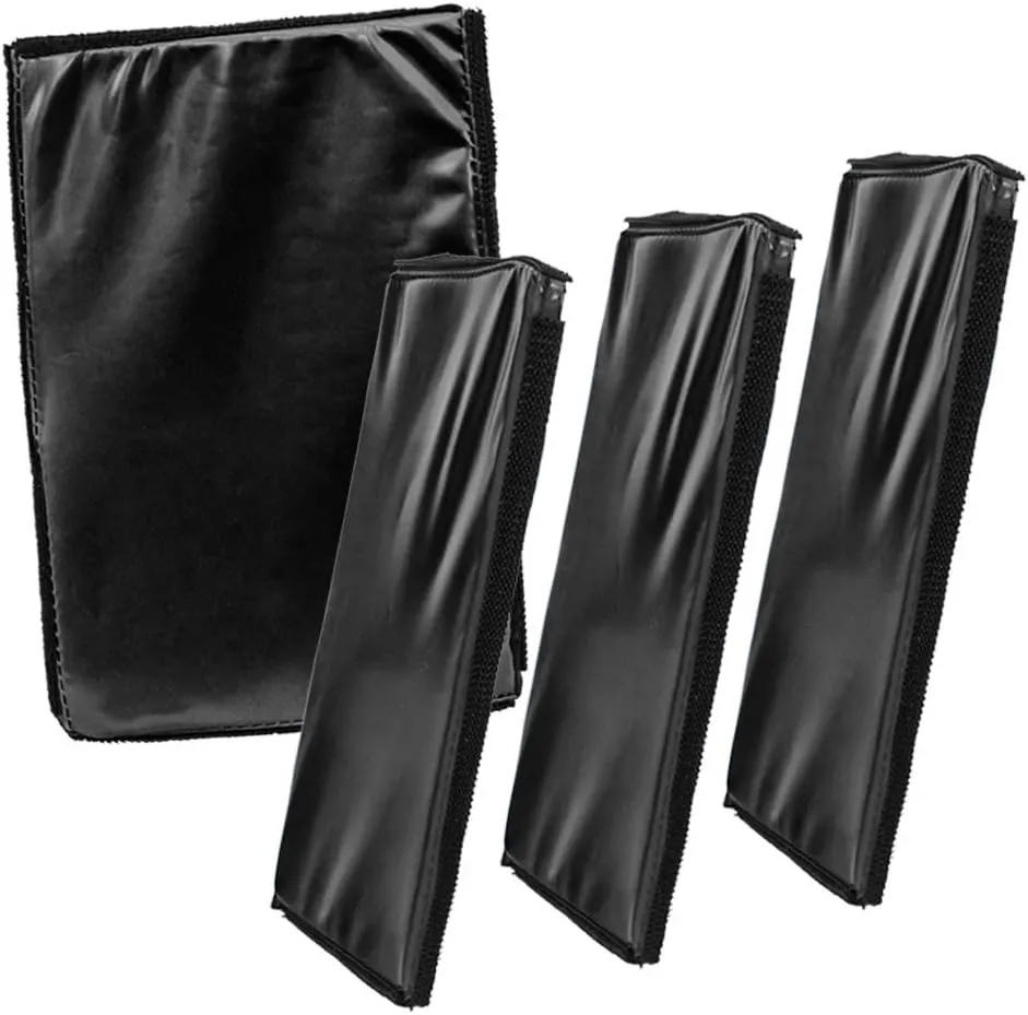 Set of 4 Black Wrestling Ring Floor Mats for Wrestling Action Figures