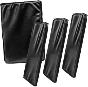 Set of 4 Black Wrestling Ring Floor Mats for Wrestling Action Figures