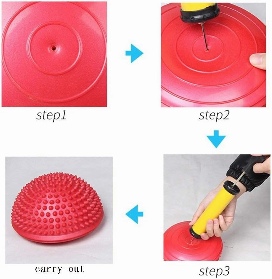 SH-PH Durian Ball,Balance Semi-Sphere,Tactile Massage Foot Pad,Stable Training Ball Fitness Ball Anti-Burst Fitness Ball 16×10CM (Color : B)