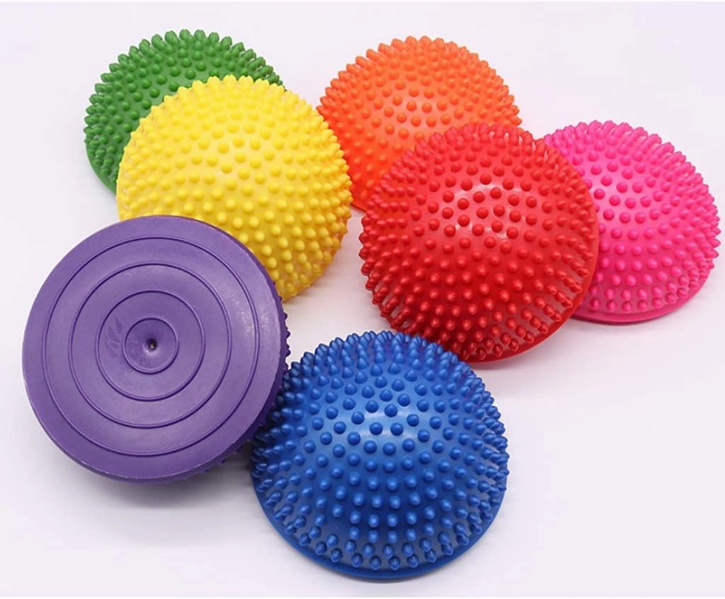 SH-PH Durian Ball,Balance Semi-Sphere,Tactile Massage Foot Pad,Stable Training Ball Fitness Ball Anti-Burst Fitness Ball 16×10CM (Color : B)