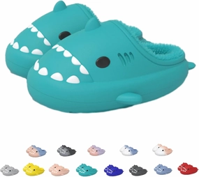 Sharklas, Sharklas Originales Kids, Waterproof Shark Slippers, Winter Plush Fluffy Warmth Shark Slides For Adults