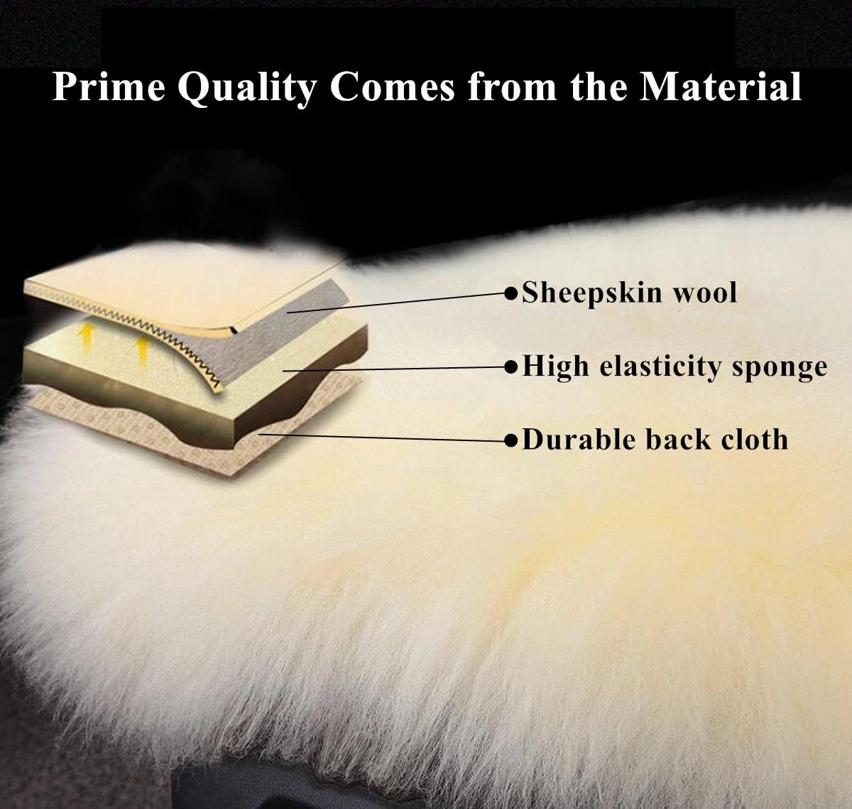 Sheepskin Seat Cushion Cover Wholehide Short Wool Seat Pad Natural Fur Car Seat Covers Universal Fit for Most Car, Truck, SUV, or Van Front Amaranth