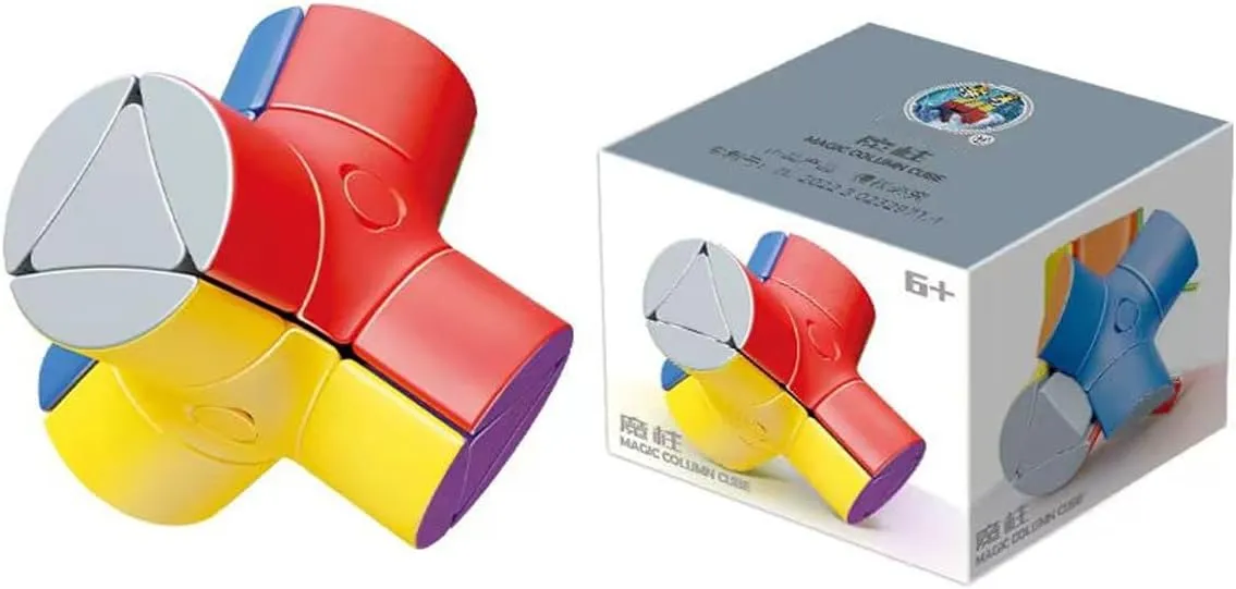 SHENGSHOU Magic Column Cube Irregularity Speed Cube Stickerless Magic Cube Puzzle Toy