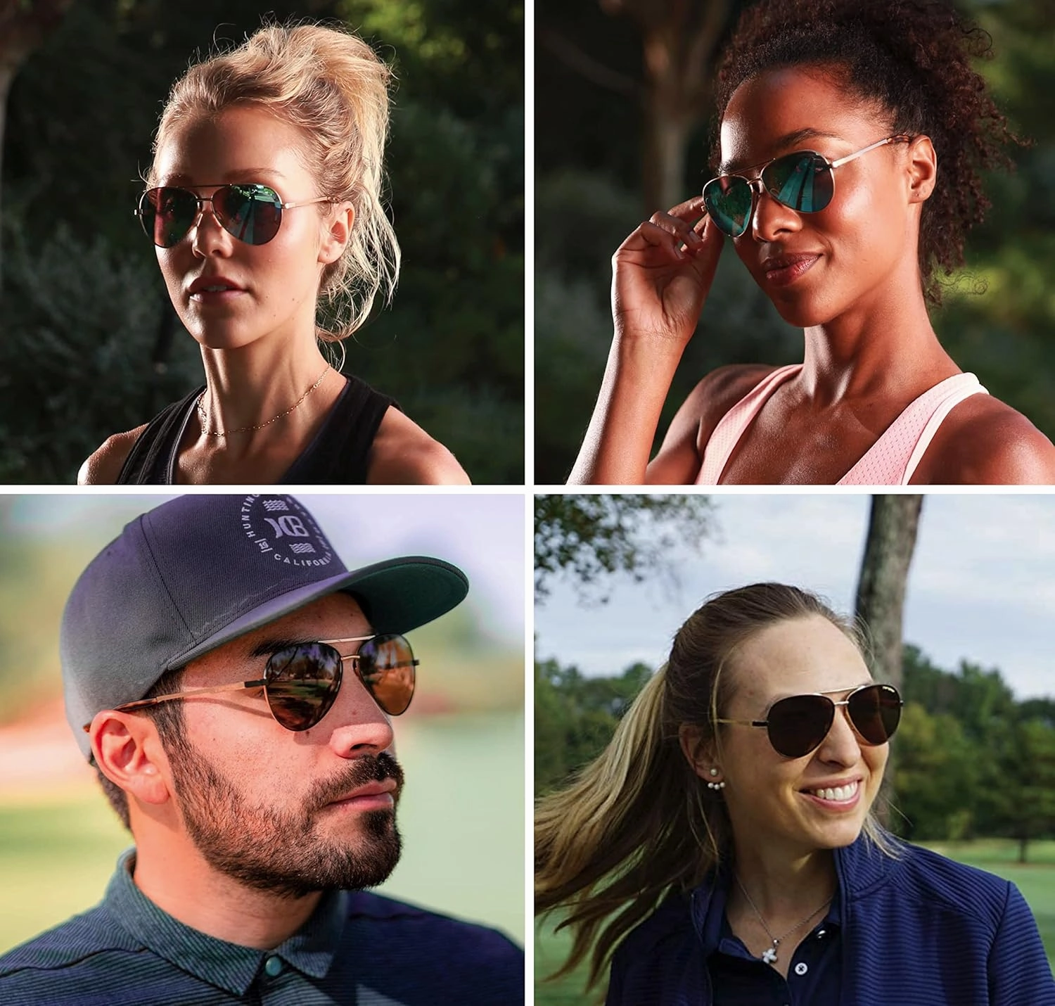 Shwae Tangle Free Aviator Sunglasses For Men & Women - Ideal For Flying, Golf, Hiking, Running and Great Lifestyle Look