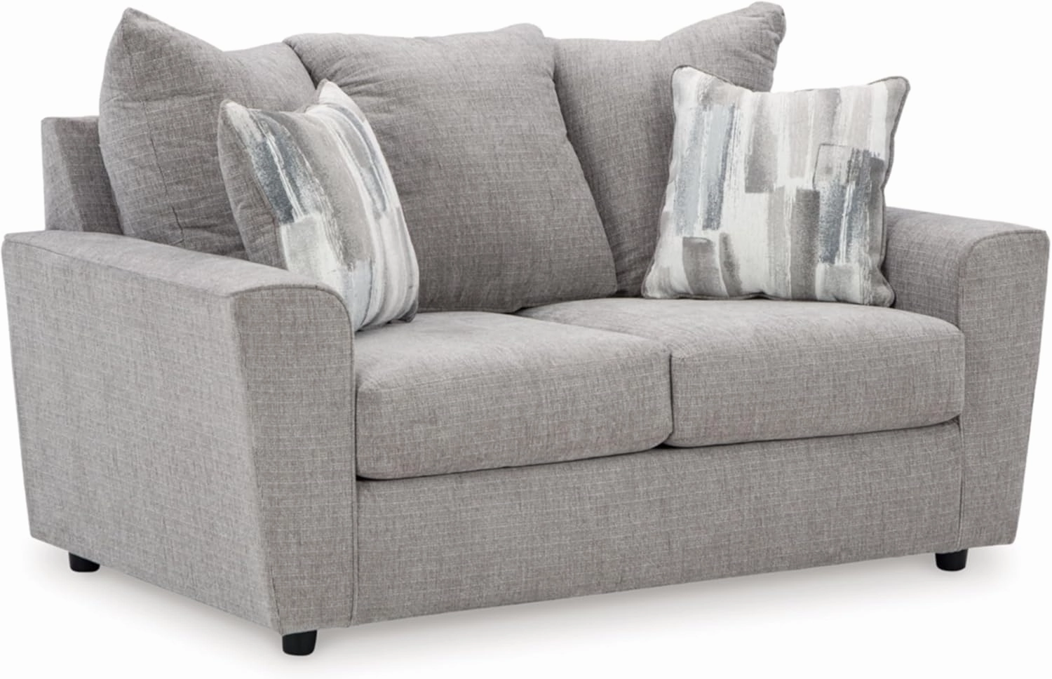 Signature Design by Ashley Stairatt Contemporary Loveseat with Removable Cushions, Light Gray