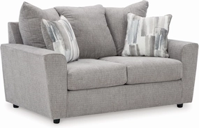 Signature Design by Ashley Stairatt Contemporary Loveseat with Removable Cushions, Light Gray