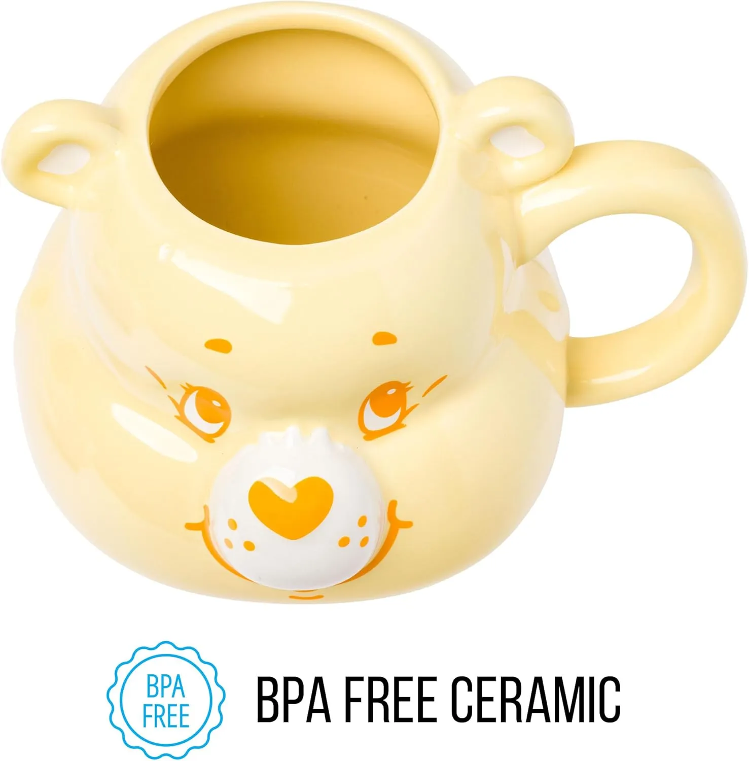 Silver Buffalo Care Bears Funshine Bear Ceramic 3D Sculpted Mug, 20 Ounces