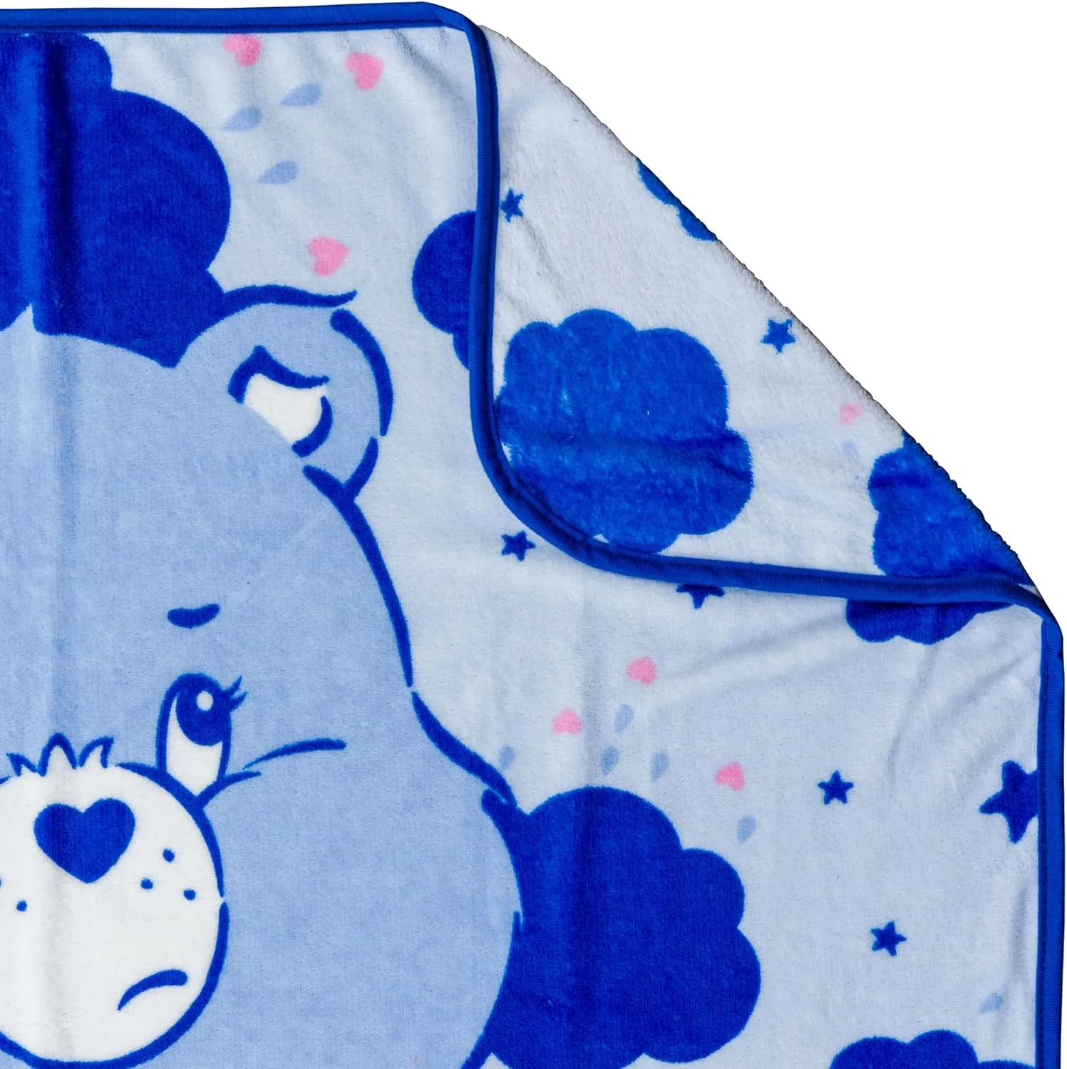 Silver Buffalo Care Bears Grumpy Bear 45" x 60" Fleece Throw, Soft and Cozy Blanket, 185 GSM