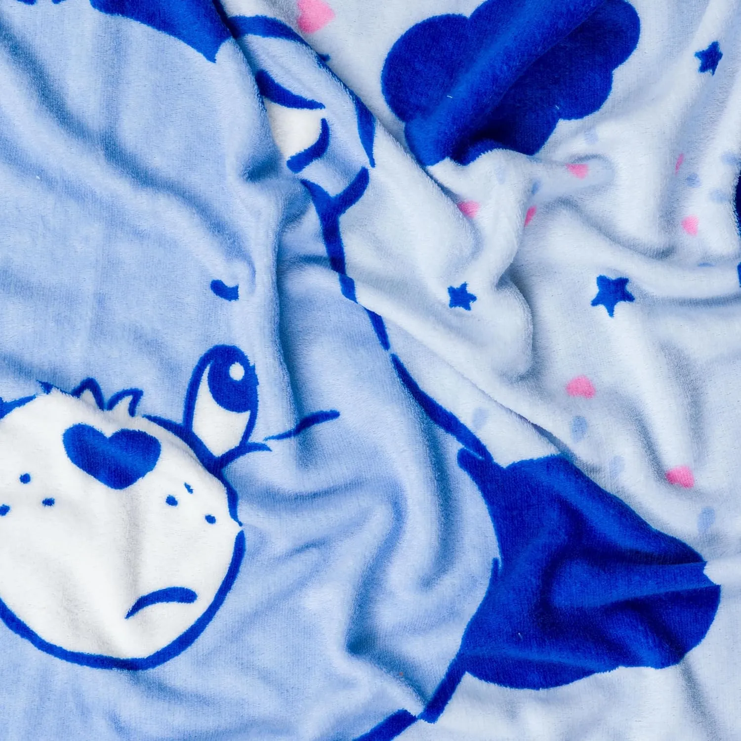 Silver Buffalo Care Bears Grumpy Bear 45" x 60" Fleece Throw, Soft and Cozy Blanket, 185 GSM