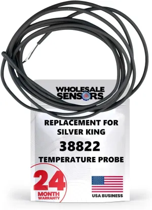 Silver King 38822 Waterproof Replacement Temperature Probe 24 Month Warranty