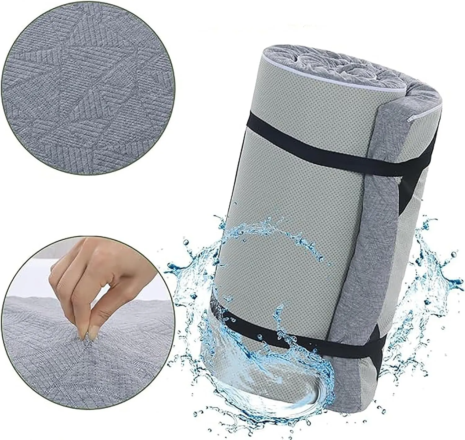 Sleeping Pad for Camping, Foldable Mattress, Portable Floor Mat Roll Up, Waterproof, for Cover Floor Camping Cot for Car Truck Outdoor Tent(23inch x 71inch x 3inch)