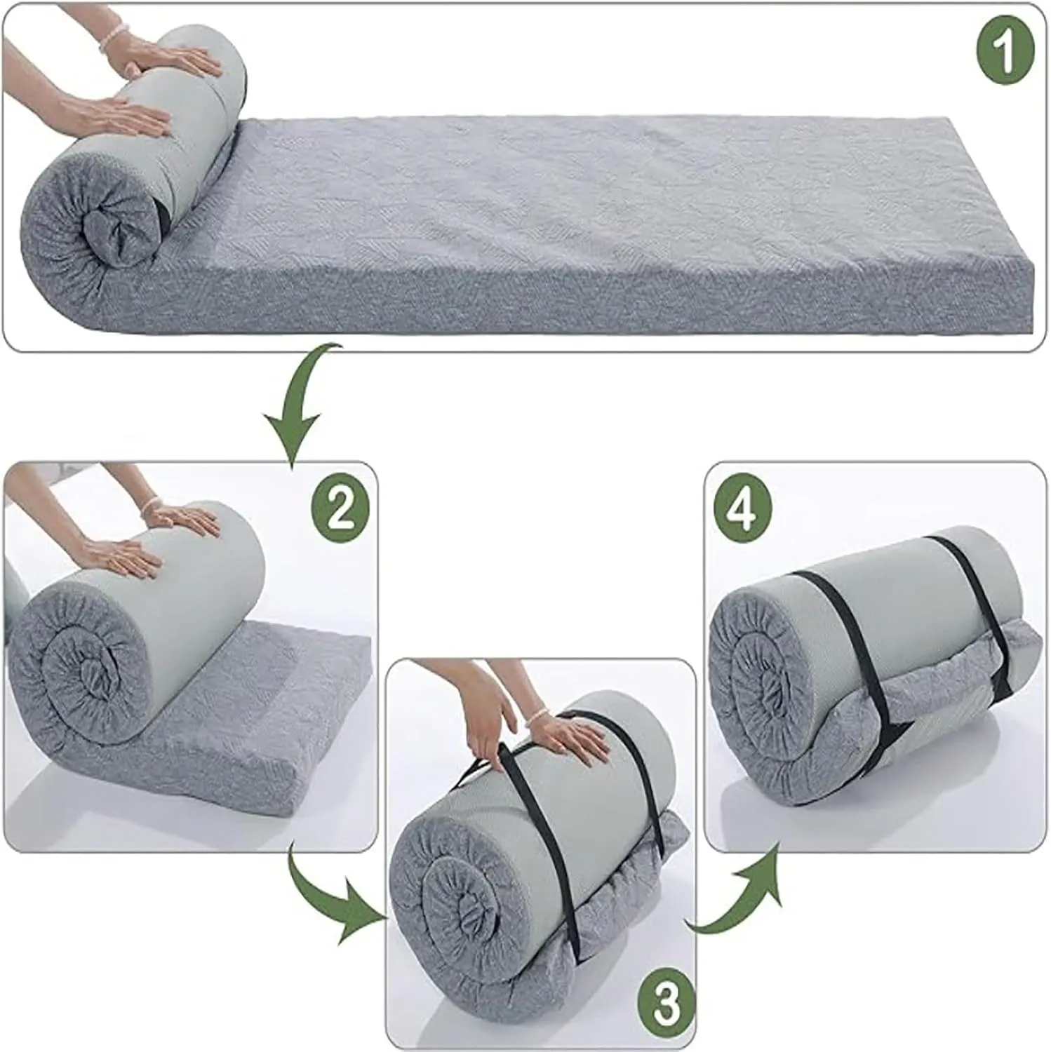 Sleeping Pad for Camping, Foldable Mattress, Portable Floor Mat Roll Up, Waterproof, for Cover Floor Camping Cot for Car Truck Outdoor Tent(23inch x 71inch x 3inch)