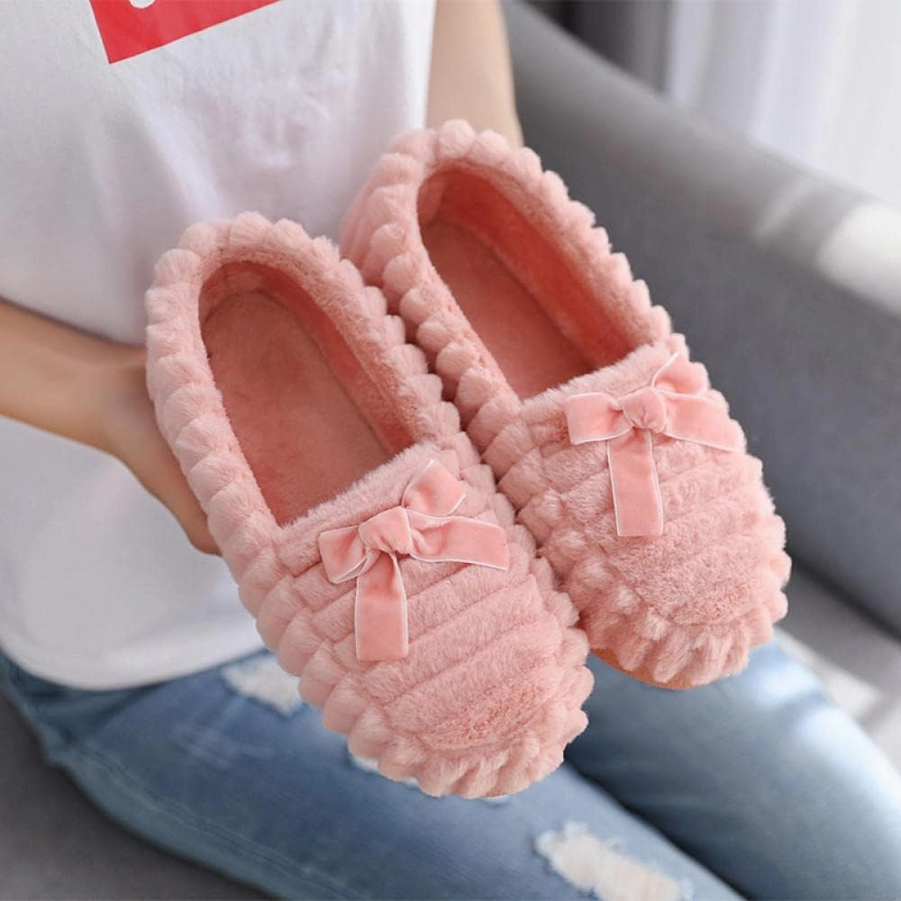 Slippers Wool-Like,Postpartum Confinement Shoes for Pregnant Women, Soft-Soled Non-Slip Cotton Slippers-Brown_36-37,Plush Fleece Slippers