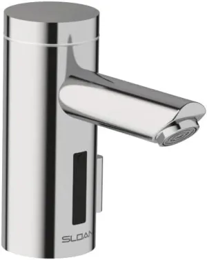 Sloan Optima EAF-250-ISM Sensor Activated Touch-Free Faucet, Commercial Grade with Mounting Hardware, Integrated Side Mixer - 0.5 GPM Battery-Powered Deck-Mounted Mid Body, Polished Chrome, 3335061
