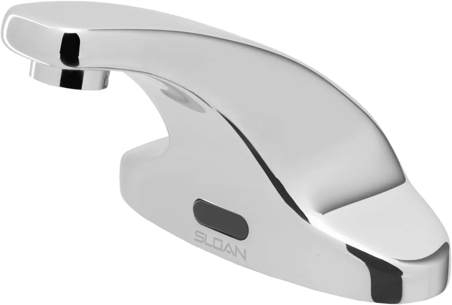 Sloan SF-2350 Sensor Activated Touch-Free Faucet, Commercial Grade with Mounting Hardware - 0.5GPM Battery-Powered Deck-Mounted Mid Body, Polished Chrome Finish, 3362119
