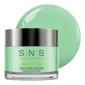 SNS Nail Dip Powder, Gelous Color Dipping Powder - Helicopter Skiing (Green, Seafoam, Cream) - Long-Lasting Dip Nail Color Lasts 14 Days – Low-Odor & No UV Lamp Required - 1.5 oz