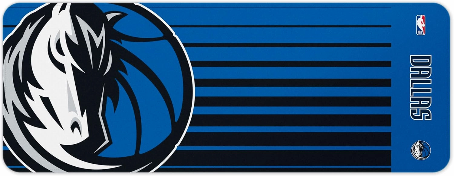 SOAR NBA Multifunctional Desk Mat for Desktop, (31.5"x12") - Ultra Soft Fabric with Non-Slip Rubber Backer - Water Resistant & Durable Nylon Stitching