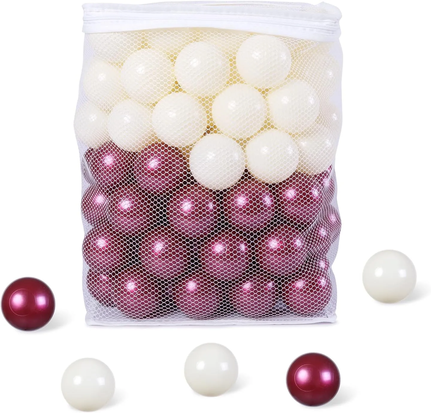 Soft Play Ball Pit Balls - Crush Proof Plastic Balls for Ball Pit Pack of 100pcs Set for Toddlers Ball Pool Playtent Tunnels with Reusable Storage Bag - 2.16 Inch
