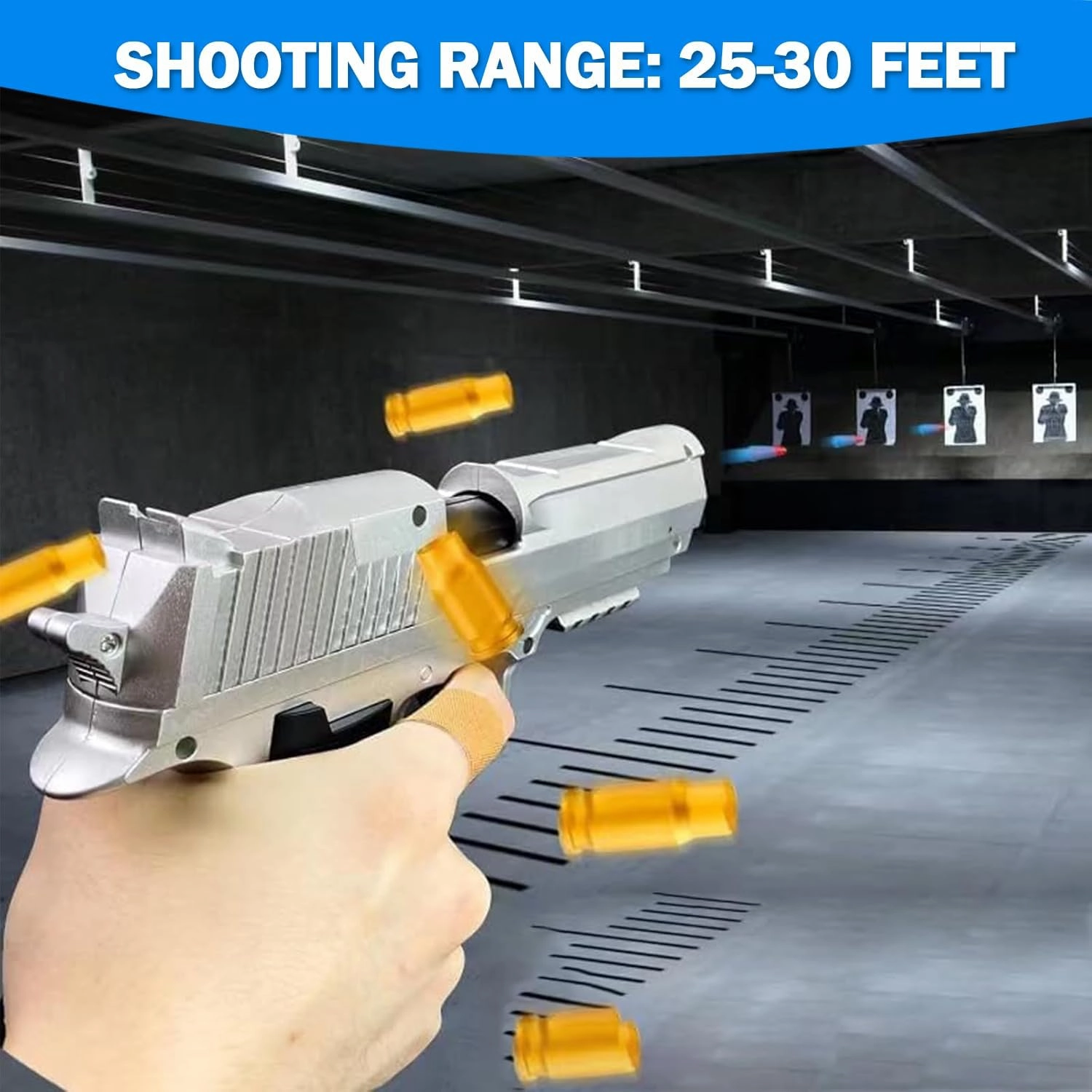 Soft Bullet Toy Gun with Ejecting Shells – Safe EVA Foam Bullets Toy Pistol, Educational Toy Gun for Kids, Boys, Gifts, Outdoor Play, Role Play, Easy to Use and Fun Shooting Experience