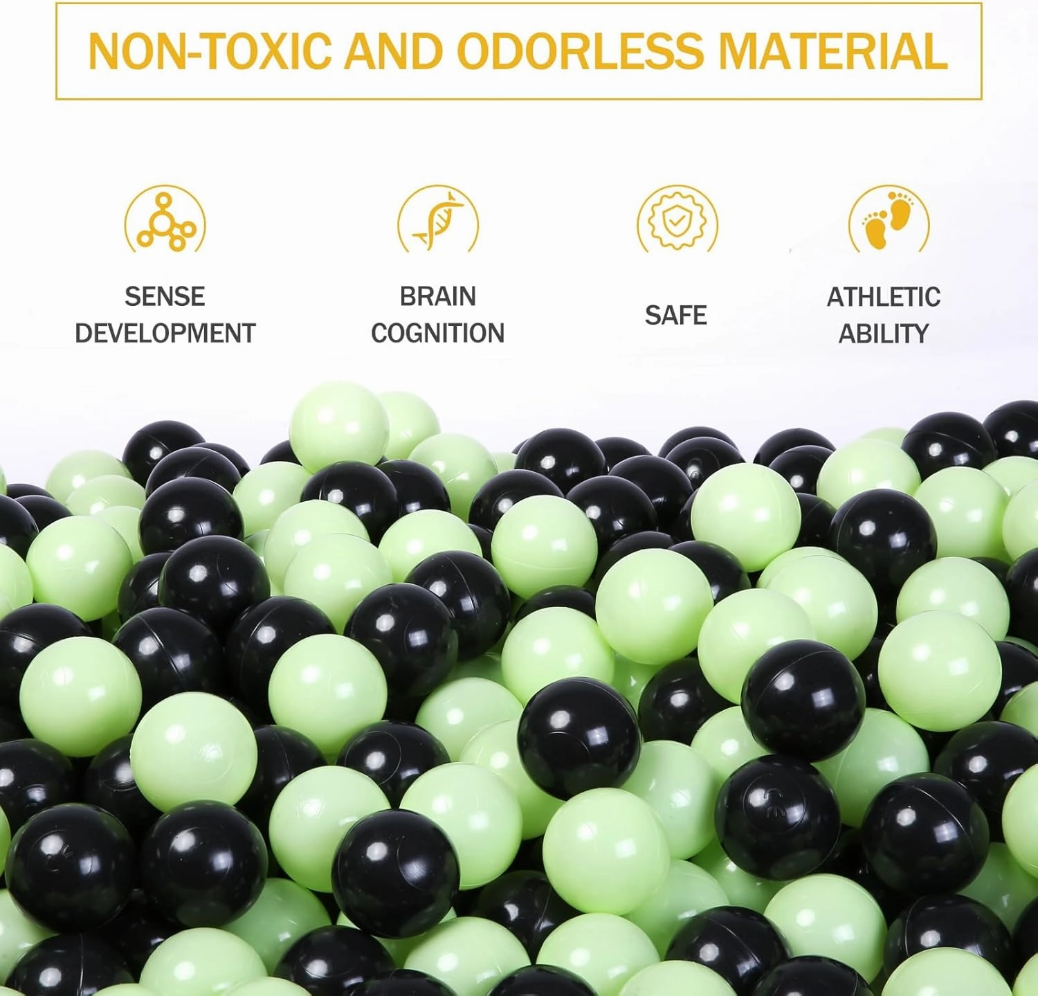Soft Play Ball Pit Balls - Crush Proof Plastic Balls for Ball Pit Pack of 100pcs Set for Toddlers Ball Pool Playtent Tunnels with Reusable Storage Bag - 2.16 Inch