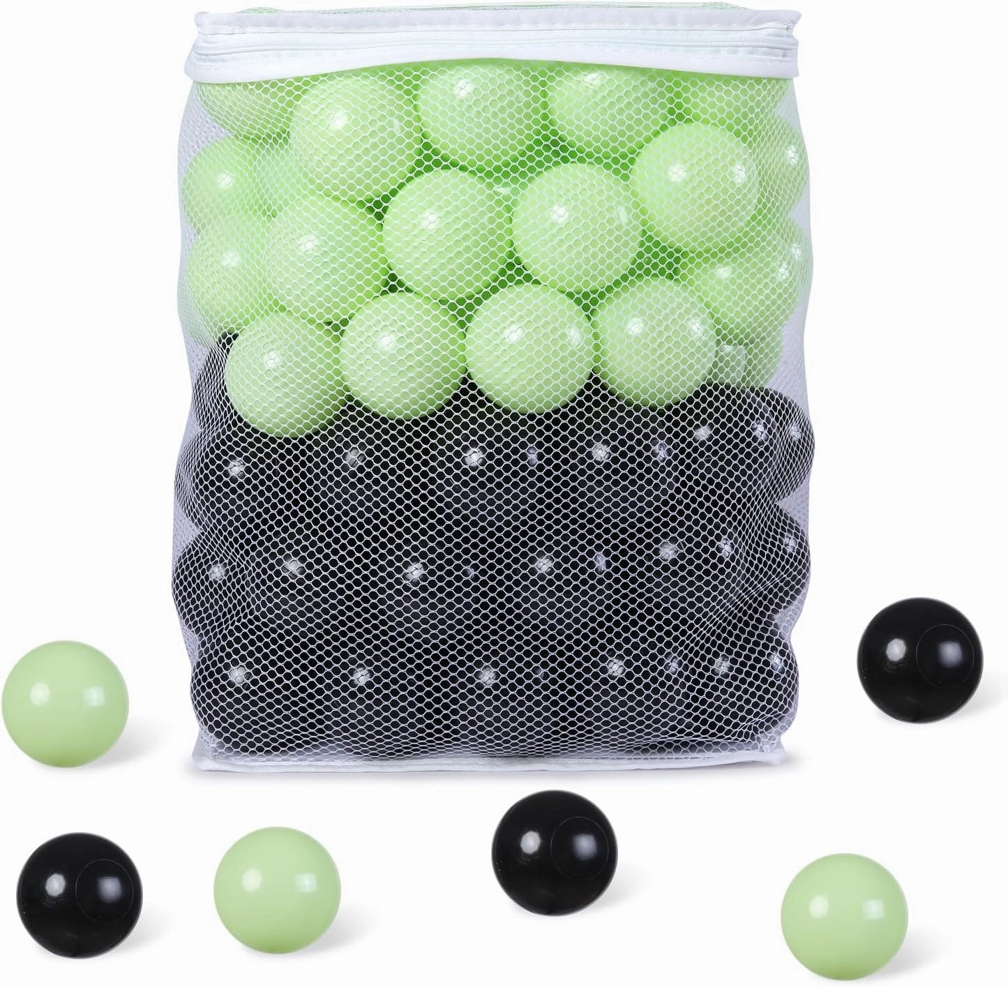 Soft Play Ball Pit Balls - Crush Proof Plastic Balls for Ball Pit Pack of 100pcs Set for Toddlers Ball Pool Playtent Tunnels with Reusable Storage Bag - 2.16 Inch