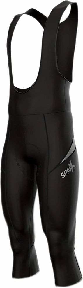 Sparx Men's Elite Super Roubaix Thermal Cycling 3/4 Bib Tights Bib Knicker Coolmax Padded