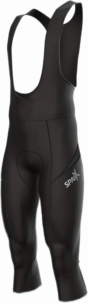 Sparx Men's Elite Super Roubaix Thermal Cycling 3/4 Bib Tights Bib Knicker Coolmax Padded