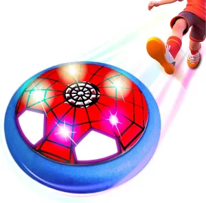 Spider Soccer Toys for Boys 4-6,Hover Soccer Ball Indoor Boy Toys Gifts for Ages 4 5 6 7 8 10 Years Old,Air Floating Soccer Toy with LED Lights Foam Bumper