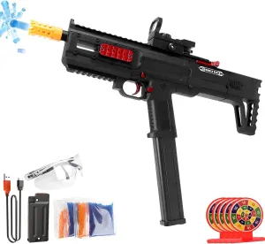 Splat Gun Electric with Gel Ball Blaster, AKM Splatter Ball Blaster for Outdoor Activities-Fighting Shooting Team Game Ages 14 , Black