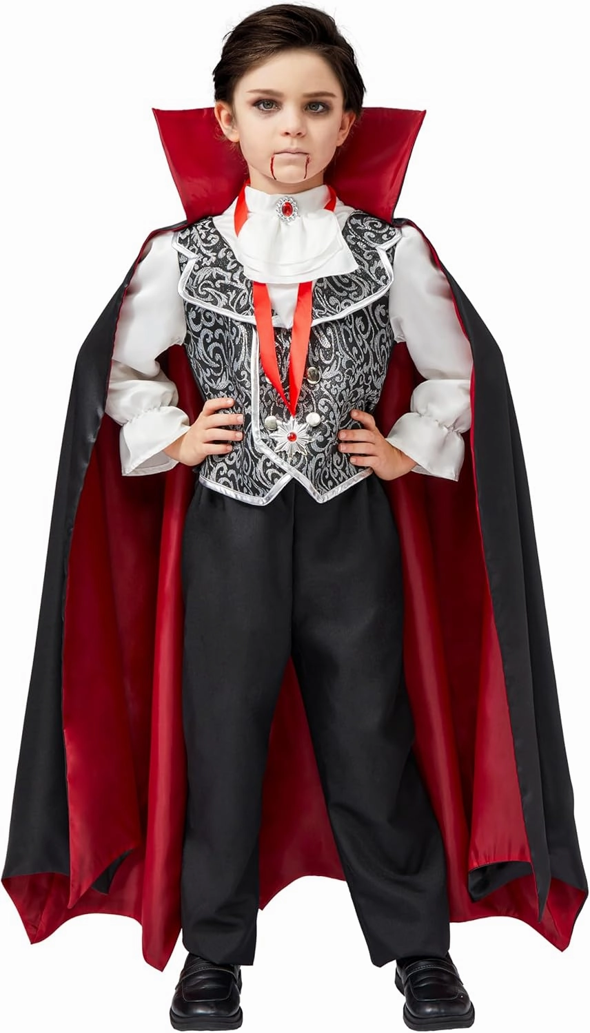 Spooktacular Creations Halloween Gothic Vampire Costume Deluxe Set for Boys, Kids Halloween Party, Dress Up