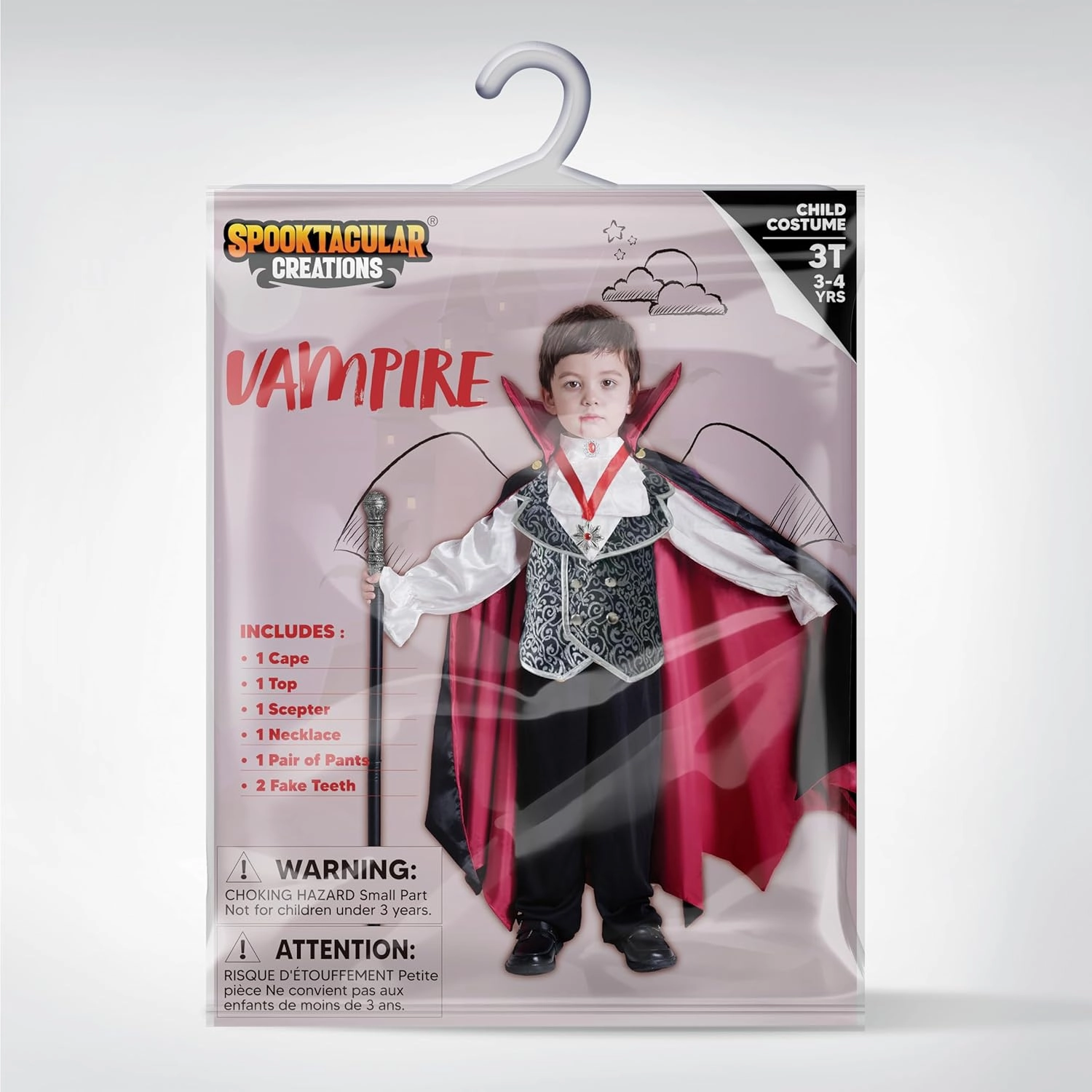 Spooktacular Creations Halloween Gothic Vampire Costume Deluxe Set for Boys, Kids Halloween Party, Dress Up