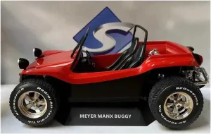Sports car Metal Model 1/18 Scale for Meyers Manx Buggy 1968 Red Alloy Classic Car Model Off-Road Vehicle Collection Toy Metal for Home Décor(Red)