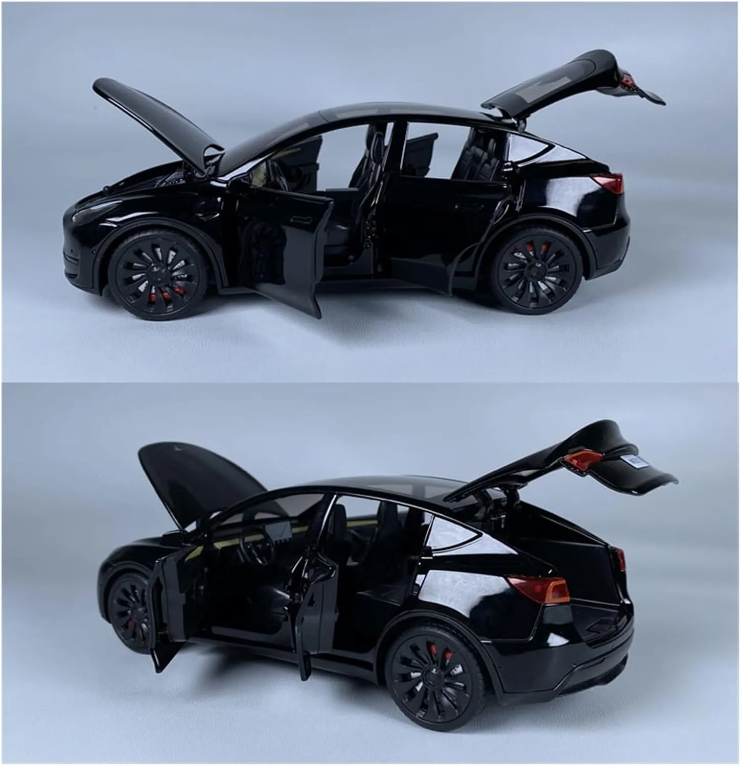 Sports car Metal Model 1:24 for Tesla Ya Model Car Simulation Alloy Ornaments Toy Adult Collection Garage Scene Display for Home Décor(Red)
