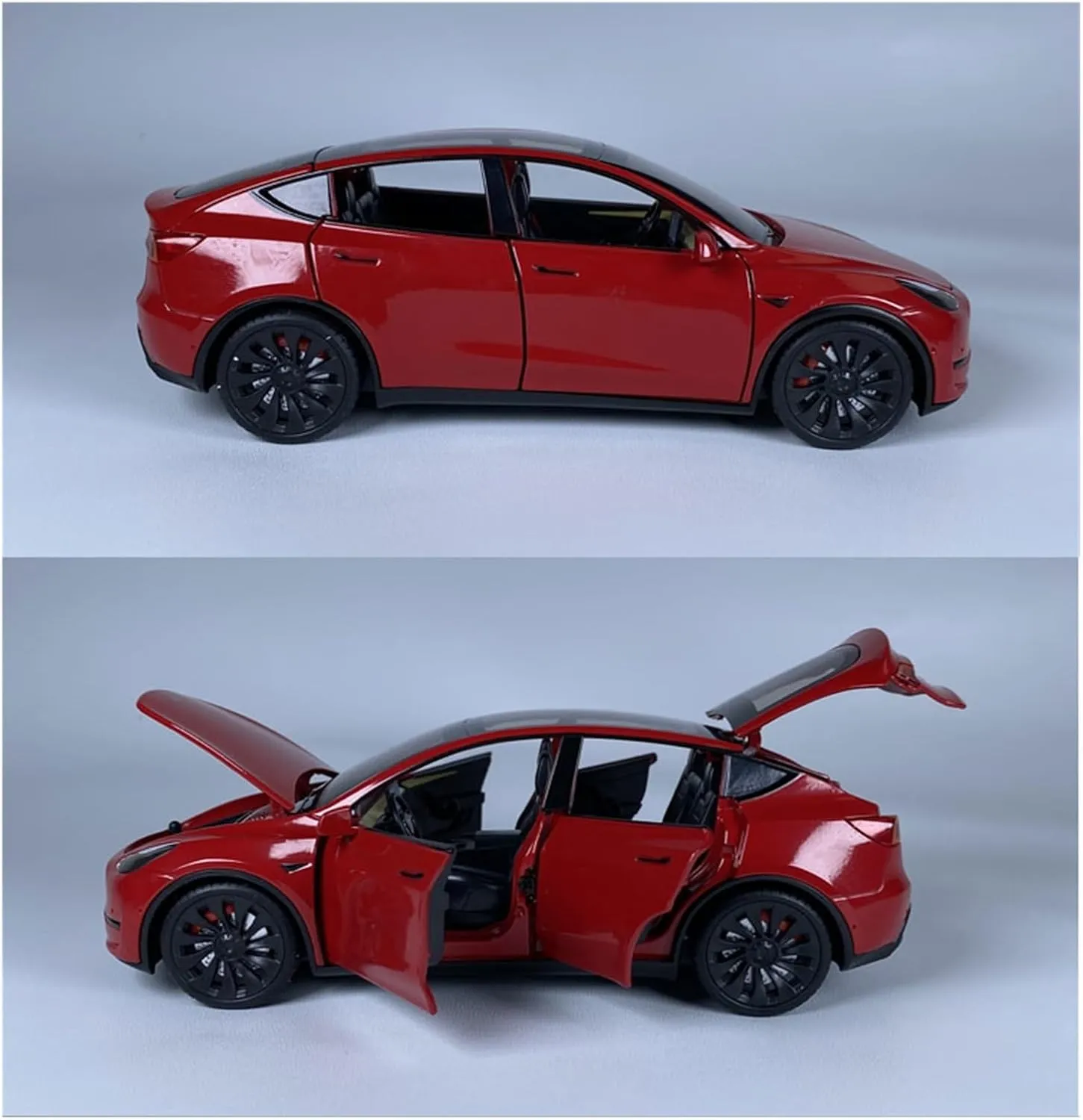 Sports car Metal Model 1:24 for Tesla Ya Model Car Simulation Alloy Ornaments Toy Adult Collection Garage Scene Display for Home Décor(White2)