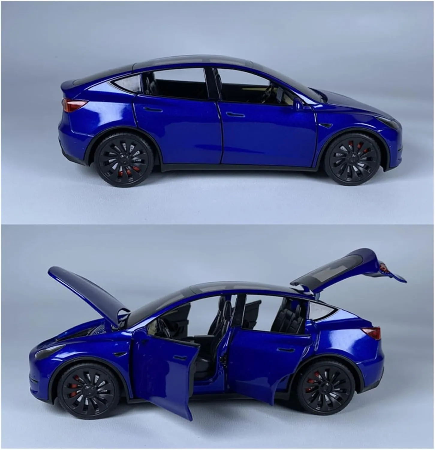Sports car Metal Model 1:24 for Tesla Ya Model Car Simulation Alloy Ornaments Toy Adult Collection Garage Scene Display for Home Décor(White2)