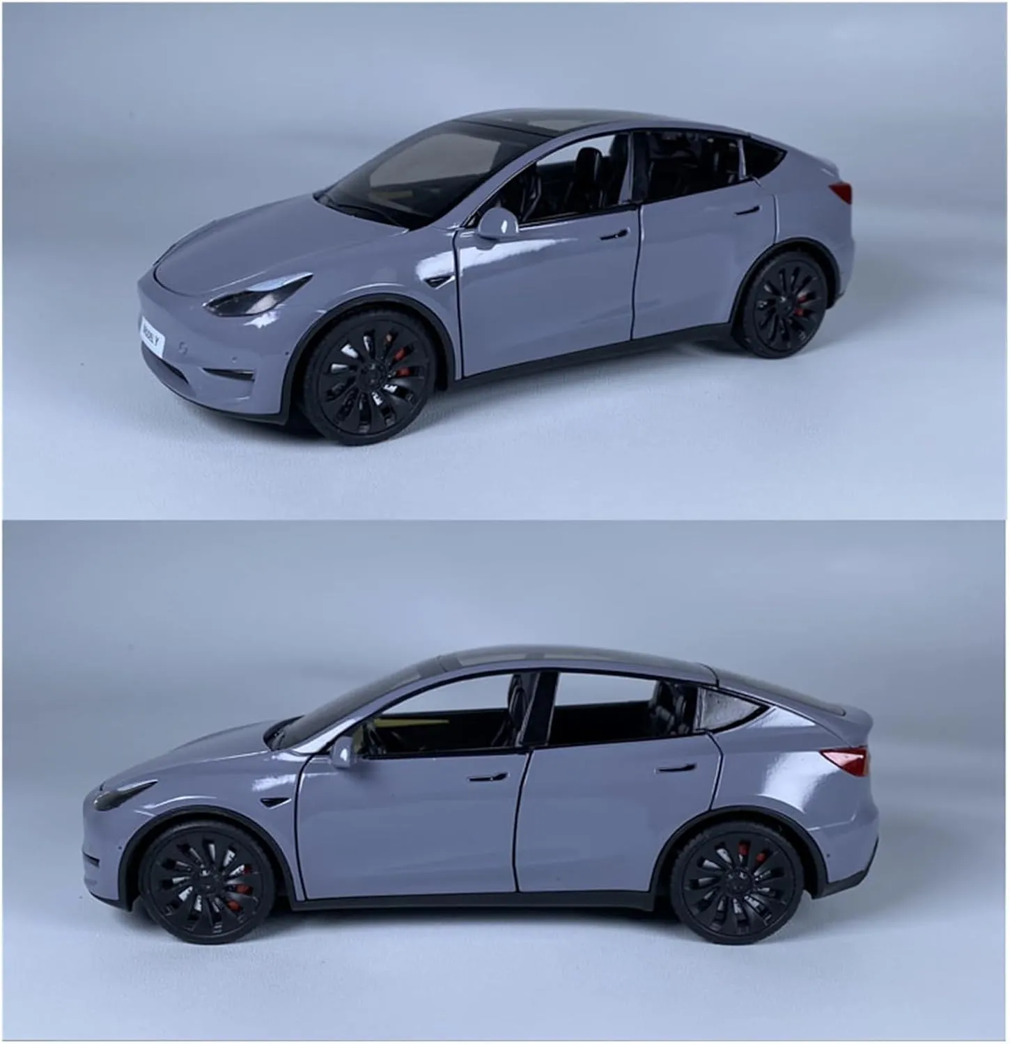 Sports car Metal Model 1:24 for Tesla Ya Model Car Simulation Alloy Ornaments Toy Adult Collection Garage Scene Display for Home Décor(White2)