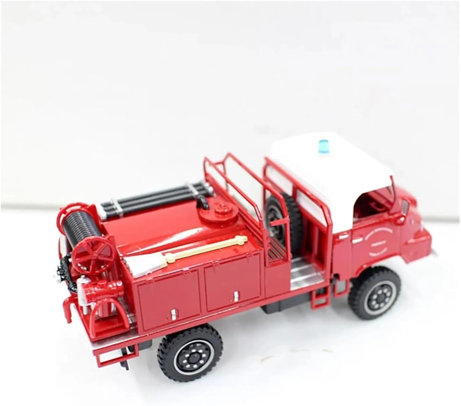 Sports car Metal Model 1/43 for Simca Unic Fire Truck Alloy Simulation Retro Rescue Vehicle Model Ornaments Car Toy Collection for Home Décor(Style 1)