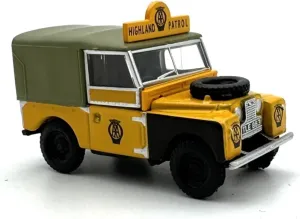 Sports car Metal Model 1:76 for Land Rover Land Rover AA Patrol Jeep Car Model Collection Alloy Simulation Yellow for Home Décor