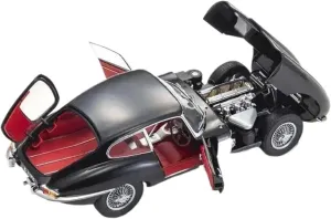 Sports car Metal Model for Jaguar E-Type Coupe 1/18 Sport Car Model Hobby Collectible Souvenir Ornaments for Home Décor(Black)