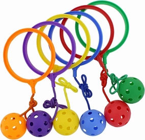 Sports Skip Ball Ankle Toy for Kids, 6PCS Skip Ball for Kids, Fitness Jump Rope Sports Swing, Ankle