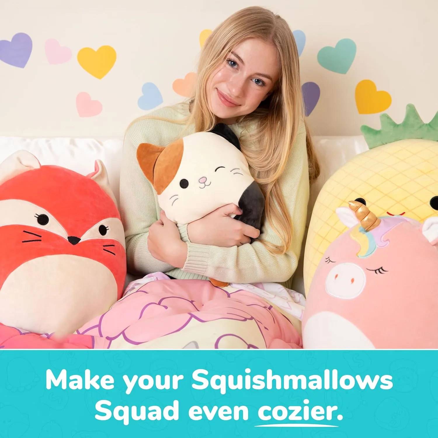 Squishmallows Cam The Cat by Relatable, Microwavable Heating Pad for Period Cramps, Cuddly Plushies, Great Gift Ideas for Loved Ones of All Ages, Includes 1 Lavender Scented Heating Pad Plushy