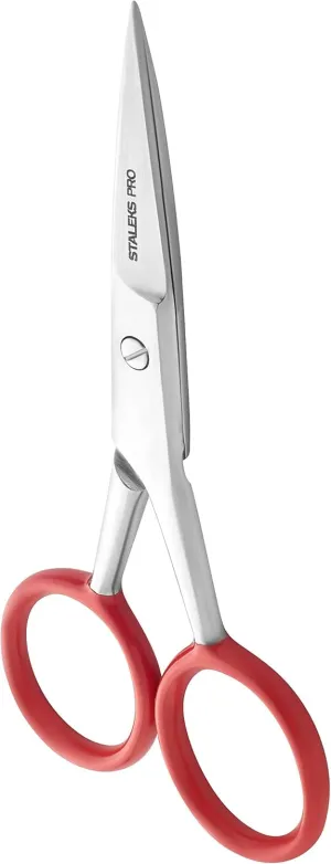 Staleks Expert 30 Type 1 Eyebrow Scissors – Straight Elongated Blades – Rounded Tips for Safe and Accurate Brow Shaping